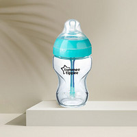 汤美星(Tommee Tippee)新生儿玻璃奶瓶 婴儿宽口径 仿母乳奶嘴 感温250毫升玻璃奶瓶（配慢流量奶嘴）