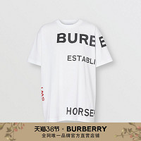 BURBERRY Horseferry 宽松 T恤衫 80171031（M、白色）