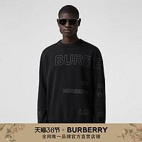 BURBERRY Horseferry棉质运动衫80375531（XS、黑色）