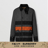 BURBERRY 男装 绗缝羊毛混纺谷仓夹克 80368591（52、麻灰色）