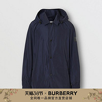 BURBERRY 男装 可拆连帽形状塔夫绸外套 80157501（46、墨色）