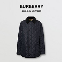 BURBERRY 男装菱形绗缝温控谷仓夹克 80143221（52、海军色）