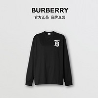 BURBERRY 专属标识长袖棉质上衣 80243421（XS、黑色）