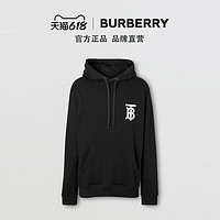 BURBERRY 专属标识棉质连帽卫衣 80246041（L、黑色）