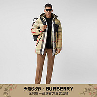 BURBERRY 男装 格纹再生尼龙羽绒服 80345011（XL、典藏米色 / 橄榄色）