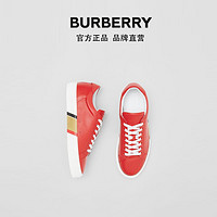 BURBERRY 男鞋 生物基鞋底皮革运动鞋 80371941（43、亮红色）