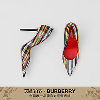 BURBERRY女鞋 专属标识格纹尖头高跟鞋 80373701（39、多色）