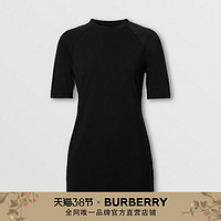 BURBERRY 女装 徽标 T 恤衫 80395431（S、黑色）