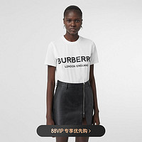 BURBERRY 女装 徽标印花棉质 T 恤衫80088941