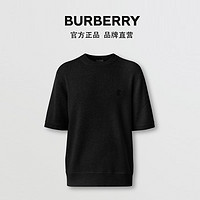 BURBERRY男装 短袖专属标识图案羊绒上衣 80392991（XL、黑色）