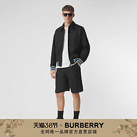 BURBERRY 男装 经典条纹装饰哈林顿外套 80385781（46、黑色）