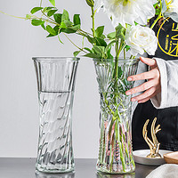 乐之沭 玻璃花瓶透明水养富贵竹百合花客厅插花摆件水竹子专用水培特大号