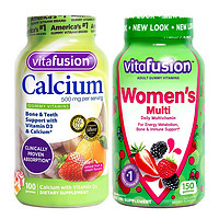 vitafusion女士综合复合维生素150粒+果奶味维D补钙软糖100粒