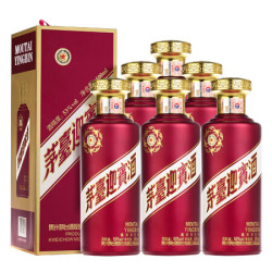 moutai茅台53度酱香型高度白酒迎宾紫500ml6瓶