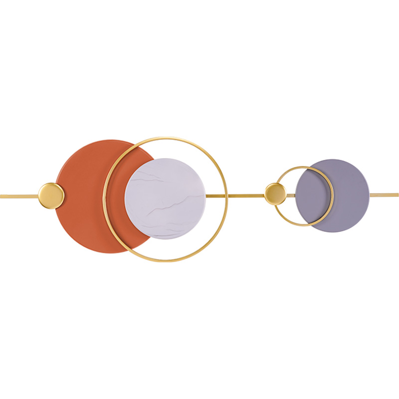 现代轻奢客厅金属铁艺壁饰餐厅卧室挂件软装创意墙面装饰立体壁挂