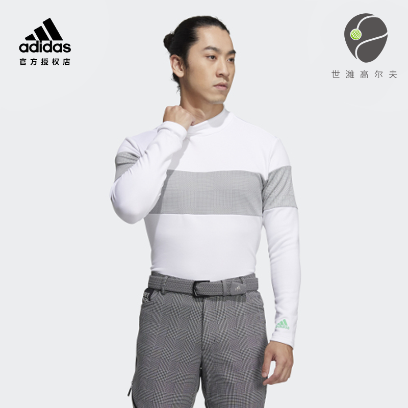 Adidas阿迪达斯男士BRUSHED LS POLO高尔夫长袖T恤2021秋冬新款