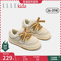 ELLE kids童鞋女童运动鞋加绒冬季2021新款板鞋冬款棉鞋儿童鞋子