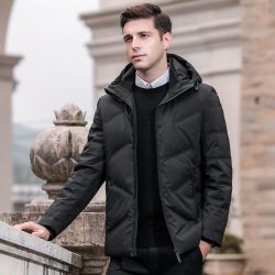 di giacomo 迪伽默 冬季男式连帽加厚保暖男士外套时尚休闲男士羽绒服