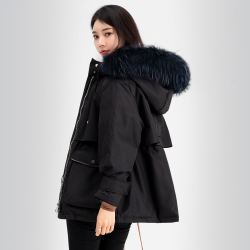 snowflying雪中飞时尚羽绒服女舒适百搭派克休闲舒适高品质绒貉子大毛