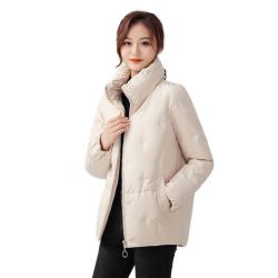 snowflying雪中飞女式防风领短款羽绒服秋冬时尚休闲简约保暖精致大方