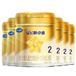 firmus飞鹤星飞帆卓睿2段较大婴儿配方奶粉612月龄听装750g克6罐装