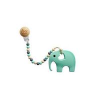 3 Stories Trading Tiny Teethers Infant Silicone Pacifier Clip With Large Removable Teether, Elephant