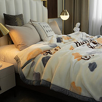 辰枫家纺 拉舍尔毛毯超柔单人双人毯子秋冬季礼品盖毯床上用品 DN 180x200cm 6斤