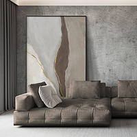 侘寂风抽象装饰画现代简约莫兰迪色系客厅沙发壁画大幅落地画挂画