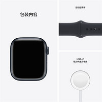Apple 蘋果 Watch Series 7 智能手表 GPS款 41毫米午夜色鋁金屬表殼 午夜色運動型表帶MKMX3CH/A