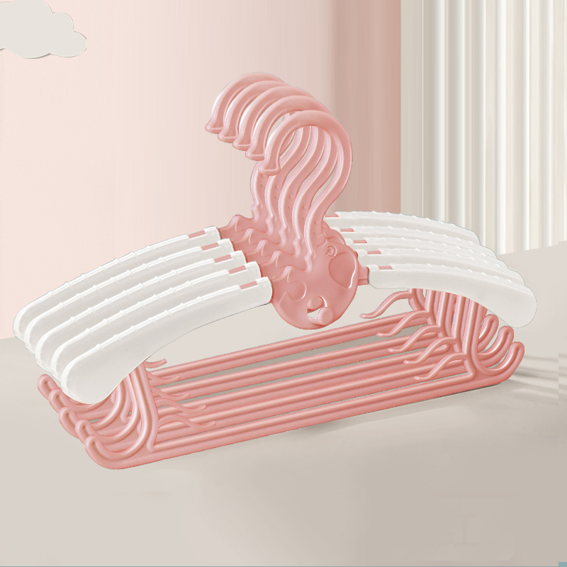 儿童衣架家用晾衣服撑子10个 ?企鹅-黄色 10个