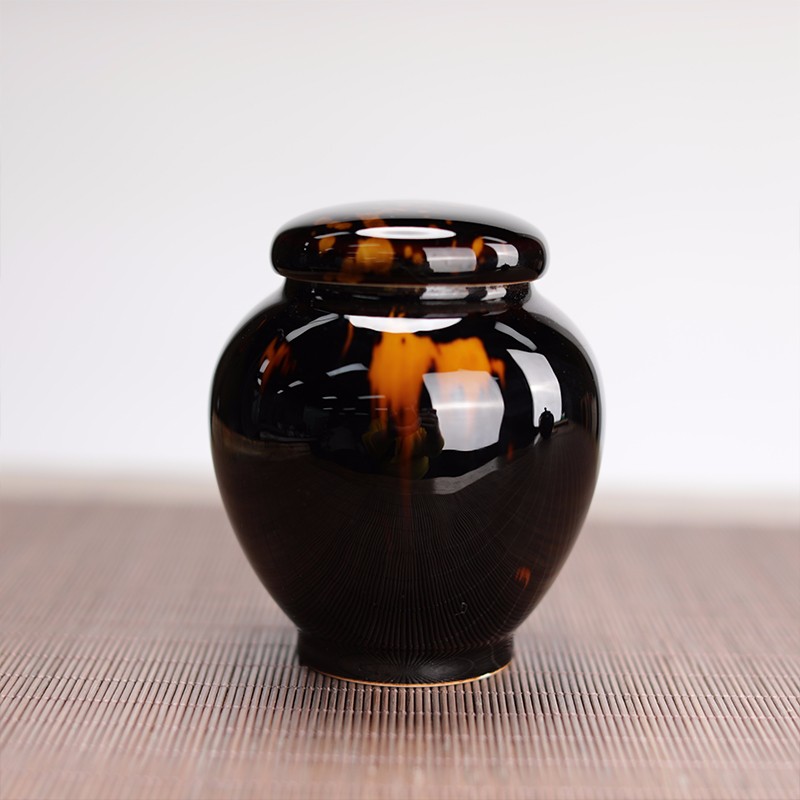 观复釉茶叶罐 观复馆藏器样式 仿古釉景德镇茶具配件普洱茶铁观音醒茶罐茶叶罐收藏马未都 浮岚-茶罐