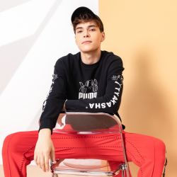 puma彪马卫衣男tyakasha恒温保暖男款时尚印图长袖男式卫衣