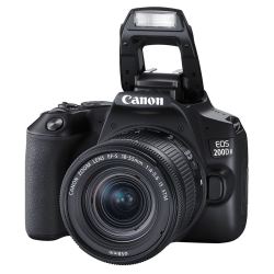 canon佳能eos200diiapsc画幅数码单反相机黑色efs1855mmf4isstm变焦
