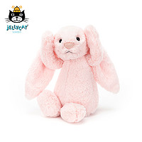 英国jELLYCAT害羞粉色邦尼兔粉色兔子柔软娃娃毛绒安抚玩具公仔（粉红色、36cm）