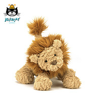 jELLYCAT英国Fuddlewuddle Lion波浪毛小狮子毛绒玩具网红款（棕黄色、12cm）