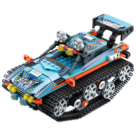 奥迪双钻（AULDEY）维思小颗粒积木手动趣味拼装积木玩具车电动车积木拼插8岁以上男孩女孩玩具 积木遥控特技车HA389058（475pcs）