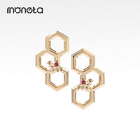 Moneta（珠宝）BEE THE ONE锋芒系列蜂与巢耳饰K金宝石礼物