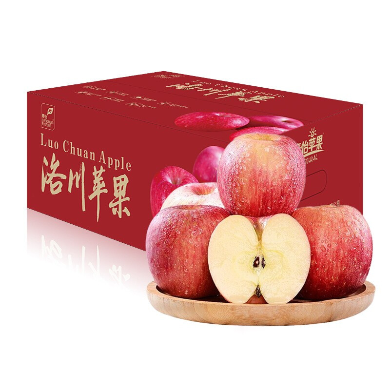 京觅 洛川苹果 青怡陕西红富士净重4.5kg 单果160g起 新鲜水果礼盒