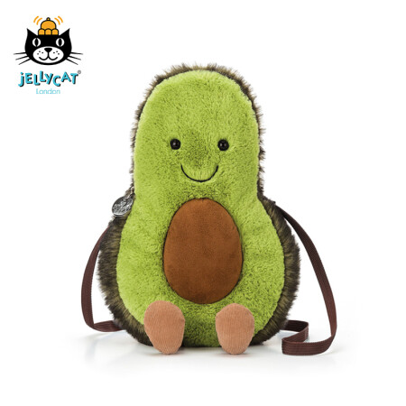 jELLYCAT 邦尼兔 趣味牛油果包包柔软毛绒玩具斜挎包小孩玩偶包包可爱挎包女生 绿色 29CM