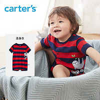 carters 婴儿夏季连体衣男女宝宝短袖短裤连身衣卡通连体衣外出服 1H512010 9M/73cm 1H512010 24M/90cm