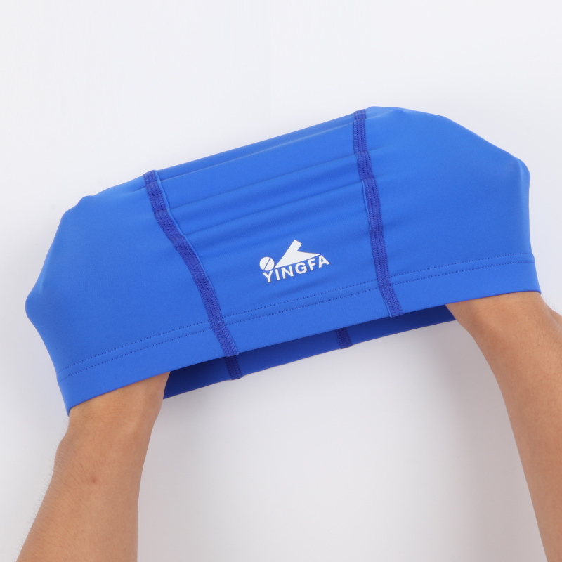 英发 YINGFA纯色布泳帽舒适透气不勒头海边休闲游泳男女儿童通用氨纶布帽