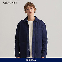 GANT甘特2022春夏新款男士宽松复古做旧夹克式长袖衬衫|3030716