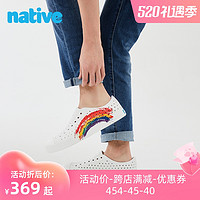 native shoes2022春夏新品彩虹图案印花洞洞鞋男女同款情侣沙滩鞋