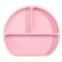 YeeHoO 英氏 尖尖荷硅膠分格餐盤 粉色