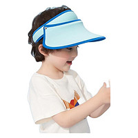 kocotree kk樹 兒童帽子遮陽防曬男童女童夏季太陽帽空頂防曬遮陽帽寶寶涼帽薄款防紫外線升級版 天空藍