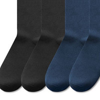 京東京造 4雙裝舒適棉襪男士中筒襪新疆棉商務休閑襪含棉量97% 吸汗透氣四季襪