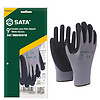 SATA 世達 勞保手套 雙層丁腈磨砂掌浸涂層 防滑耐磨防水防油工作防護手套1雙（9寸）FS0602