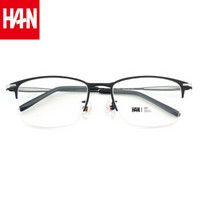 HAN 漢 純鈦近視眼鏡框架49370+1.60非球面防藍光鏡片