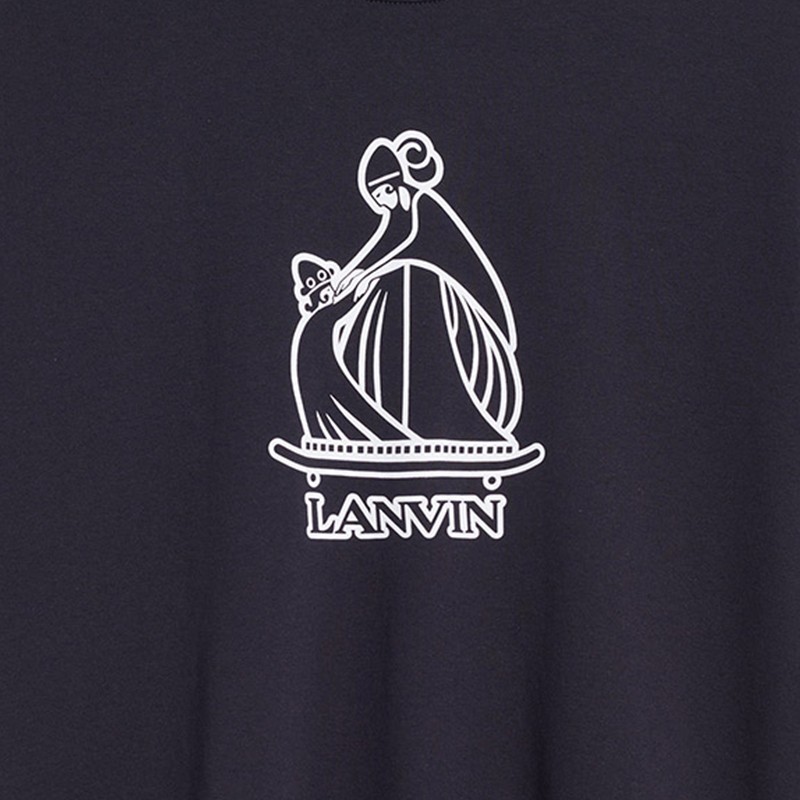 LANVIN 浪凡 SKATE滑板系列男士logoT恤 RM-TO0096-LI09-H21