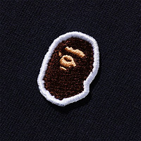 BAPE 猿人头刺绣徽章纯色短袖T恤 11029XG